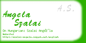 angela szalai business card